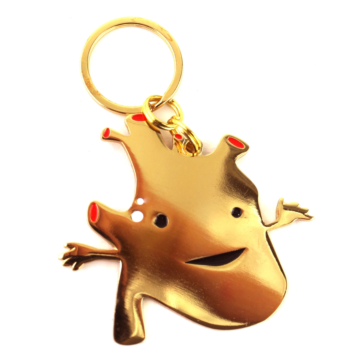 Keychain golden heart - I got the beat