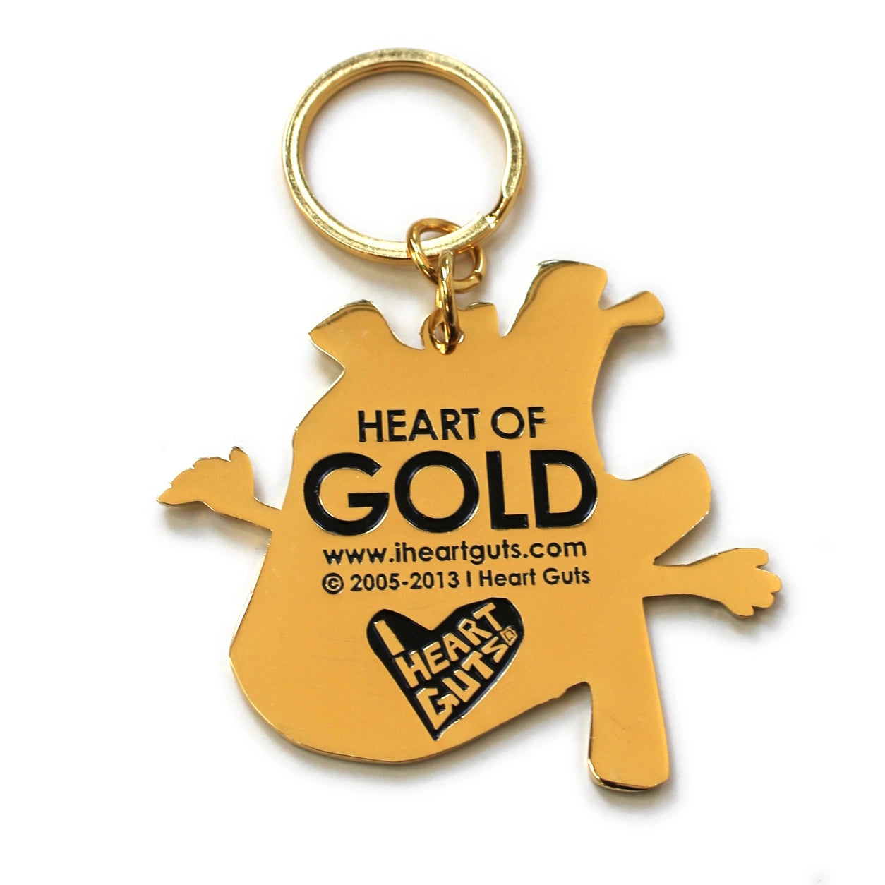 Keychain golden heart - I got the beat
