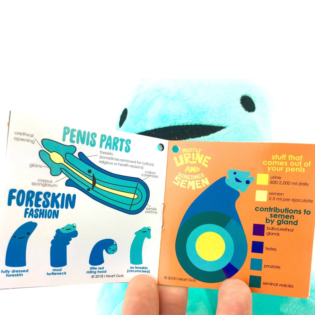 plushie/neck pad penis with foreskin pouch