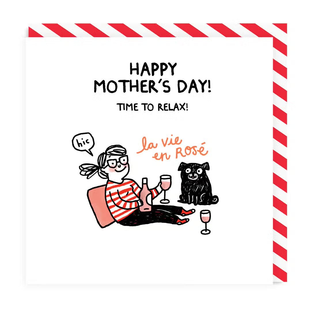 Mother's Day greeting card "La Vie En Rosé"