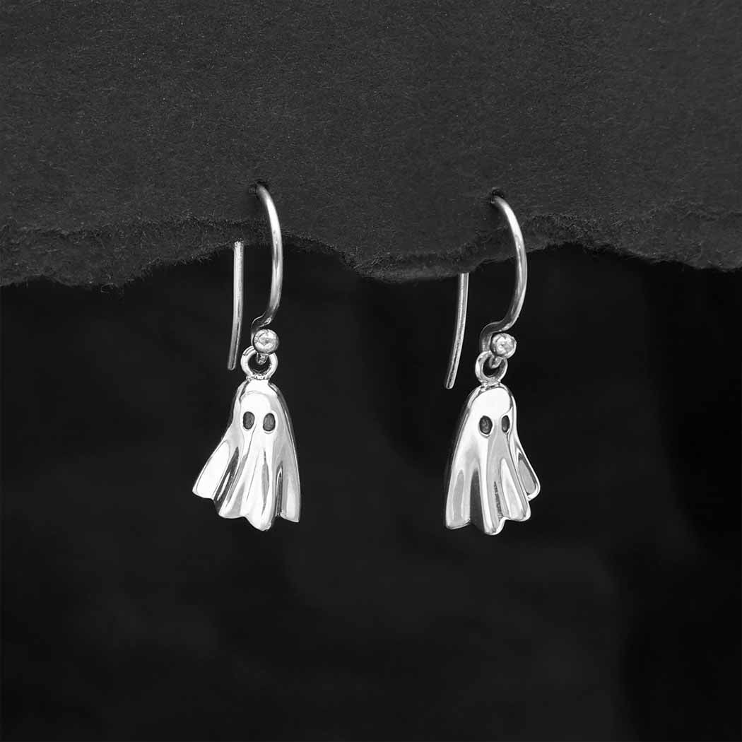 Silver earrings ghosts (pendants)