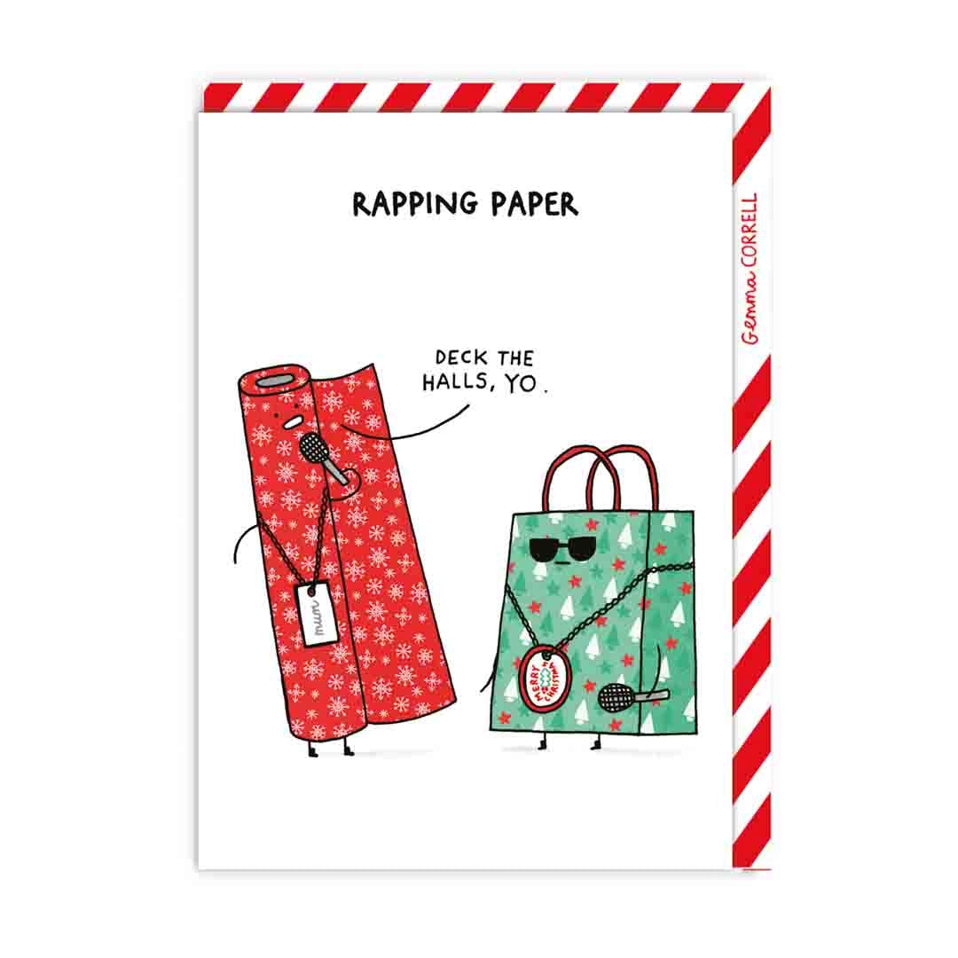 Greeting card Christmas "Rapping Paper"