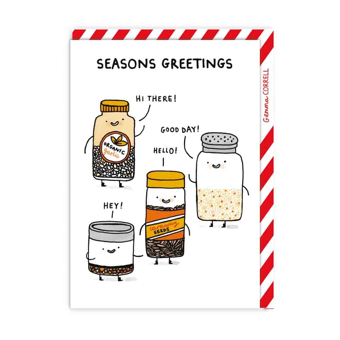 Greeting card Christmas "Seasons Greetings"