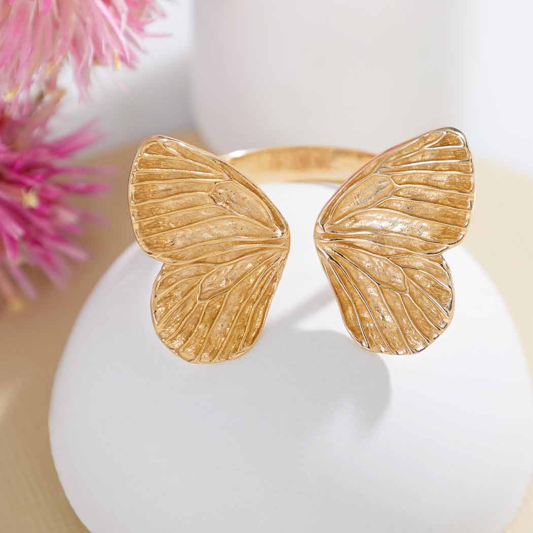 Bronze ring butterfly wings