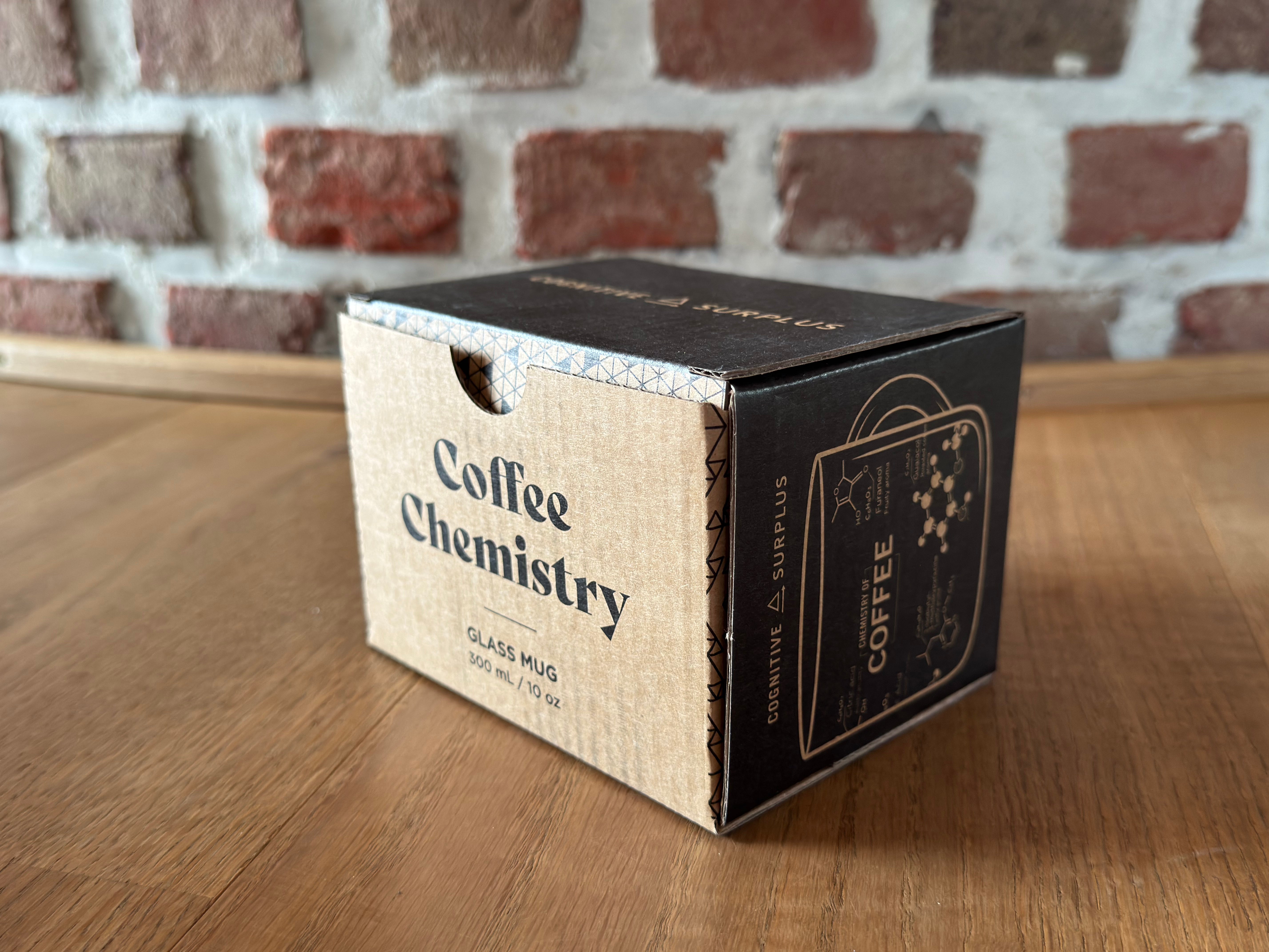 Glass Mug "The Chemistry of Coffee"
