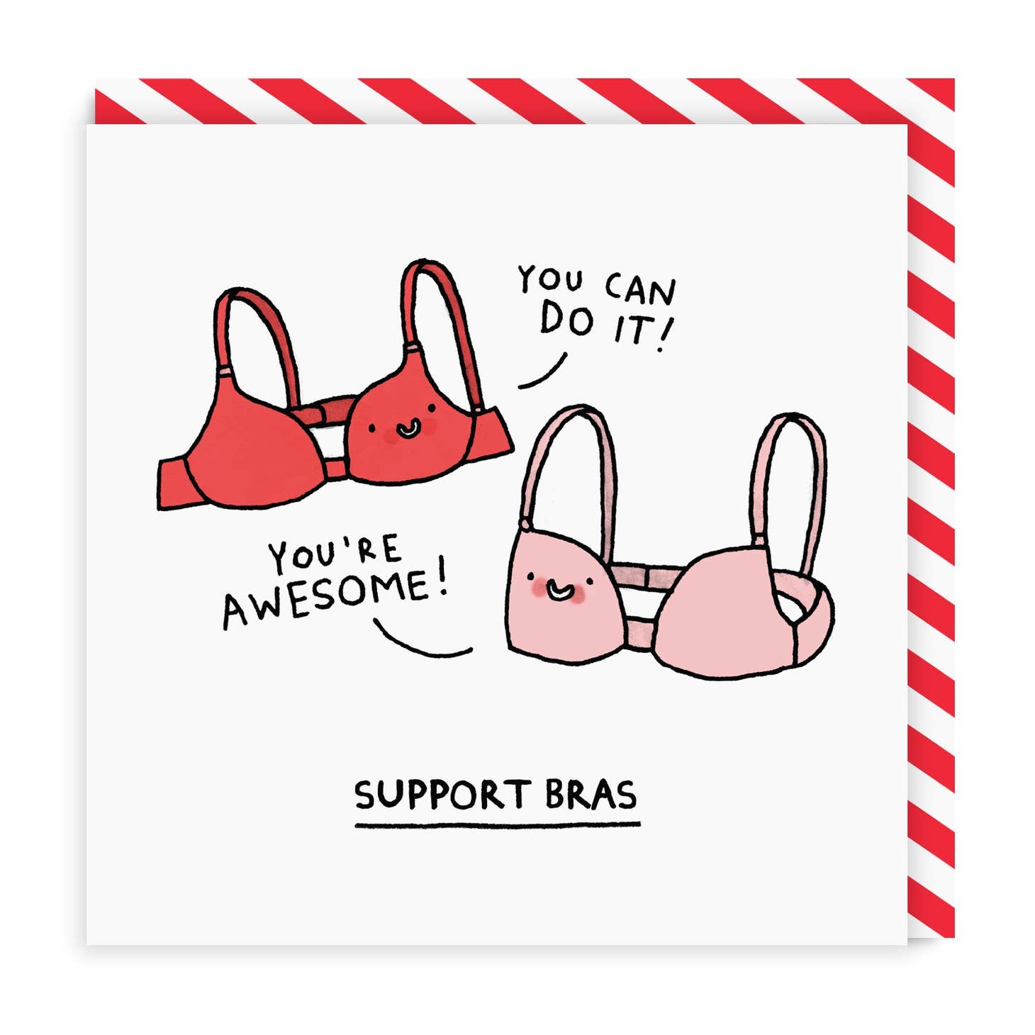 Greeting card "Support Bras" - Fairy Positron