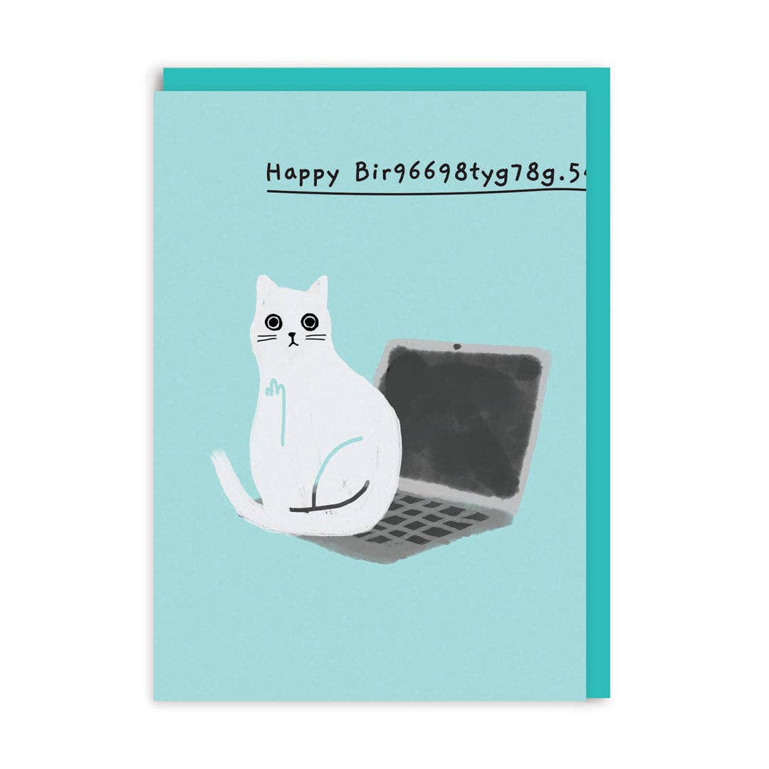 Greeting card "Happy Bir9669. laptop" - Fairy Positron
