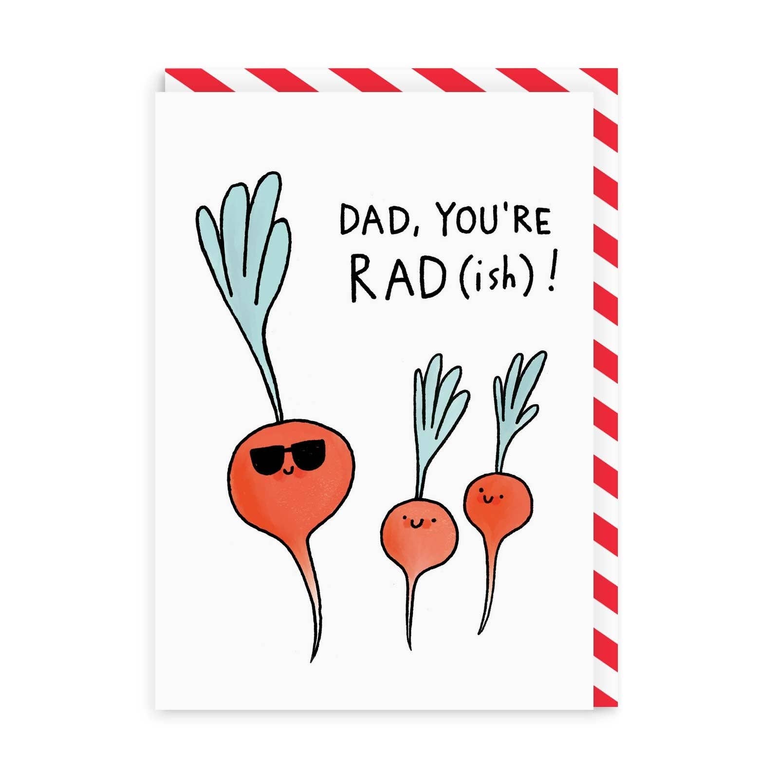 Father's Day greeting card "Dad You're Rad(ish)" - Fairy Positron