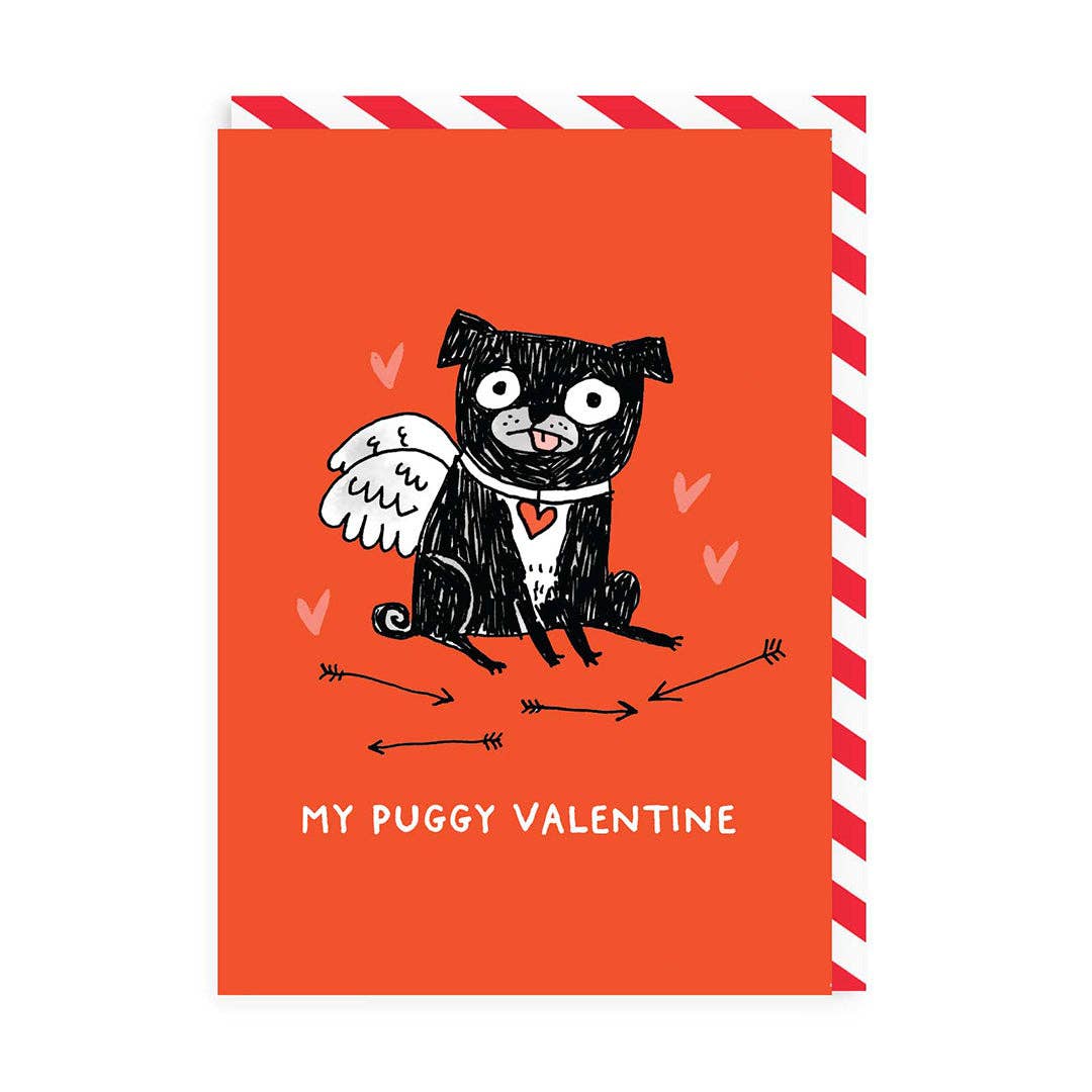 Greeting card "My Puggy Valentine" -. Fairy Positron