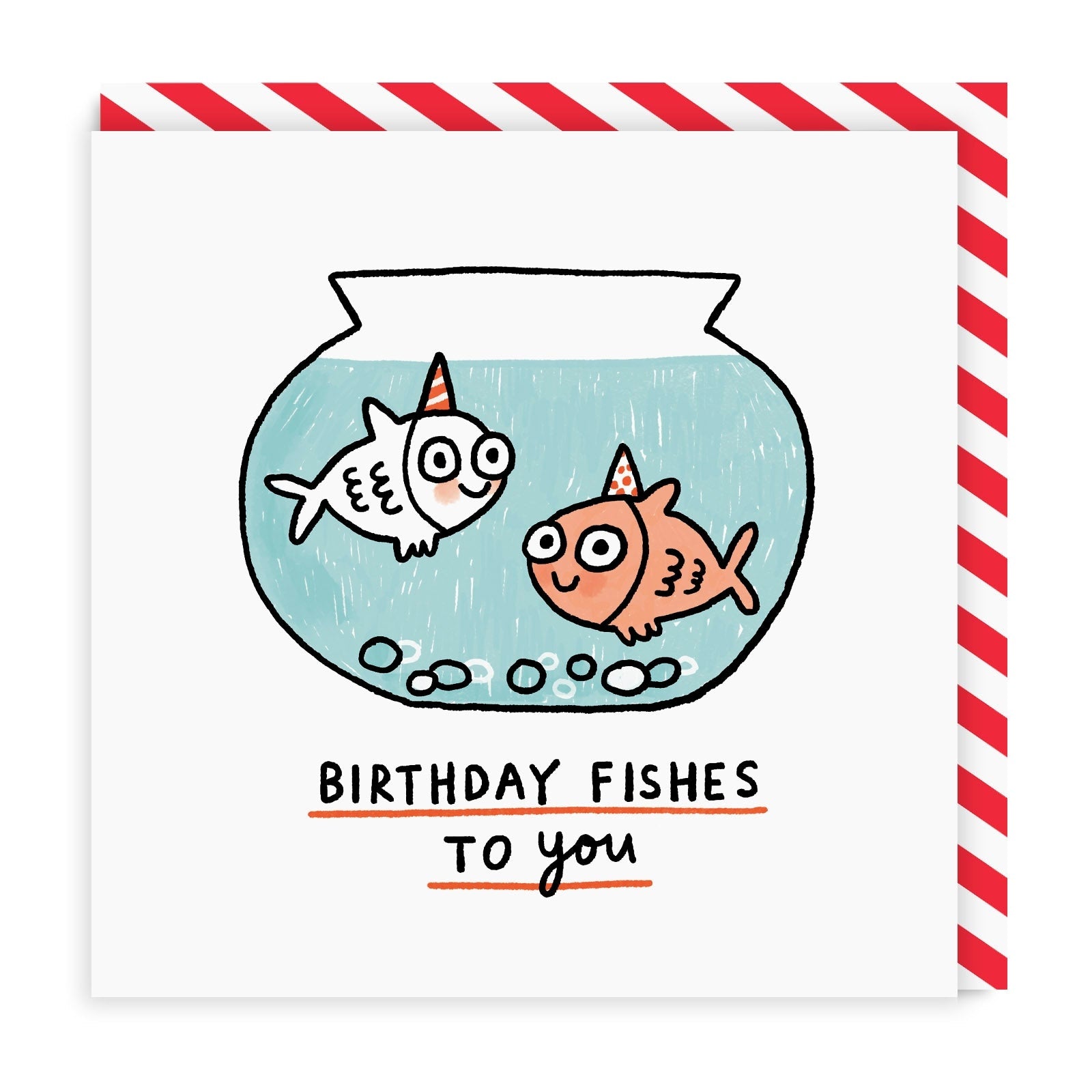 Greeting card "Birthday Fishes to You" -. Fairy Positron