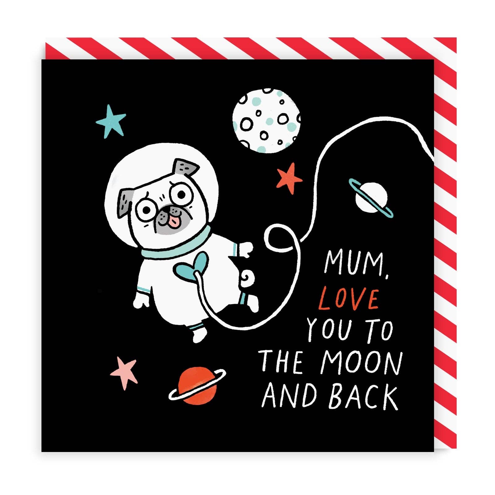 Mother's Day greeting card "Love You to the Moon and Back" -. Fairy Positron