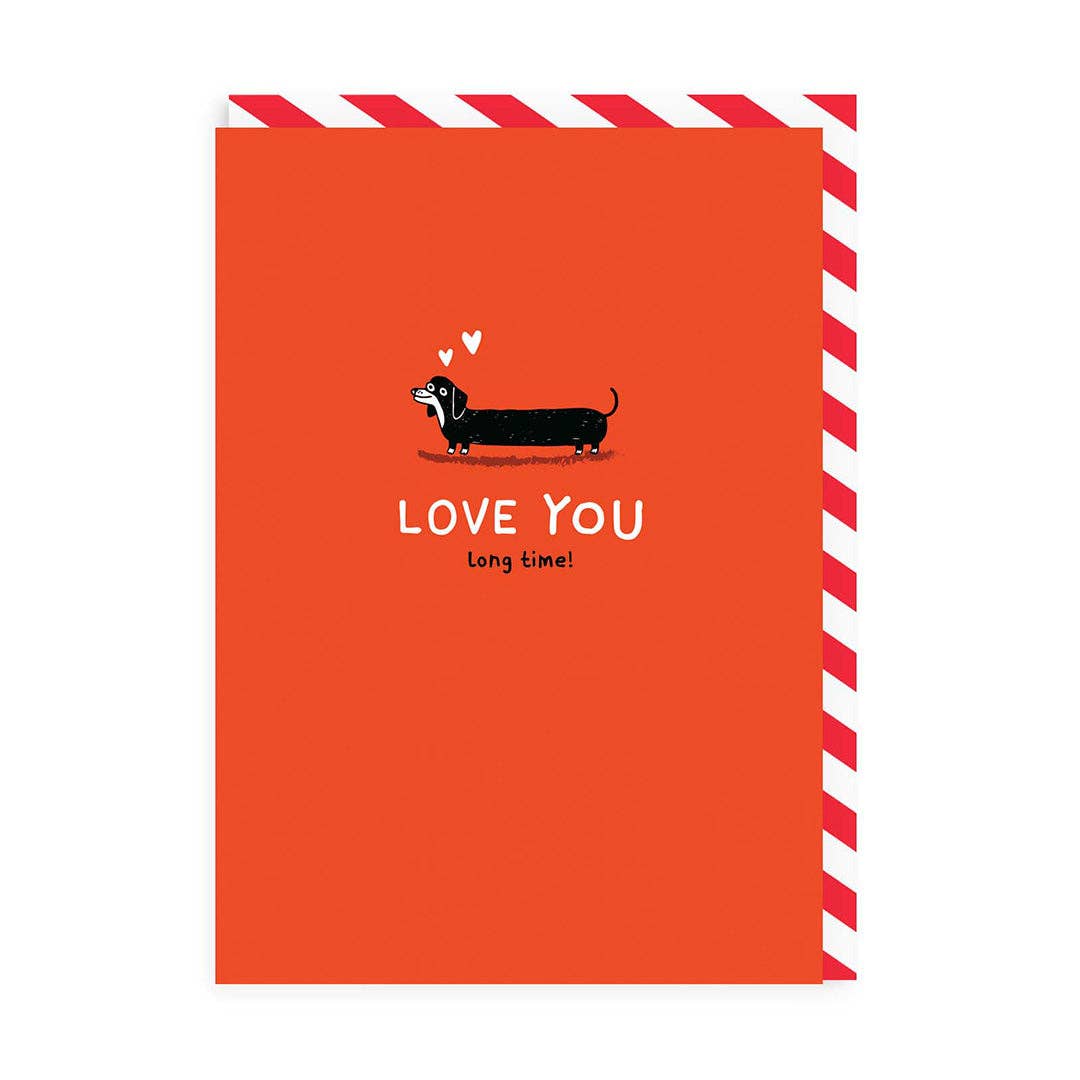 Greeting card with pin "Love you long time" -. Fairy Positron