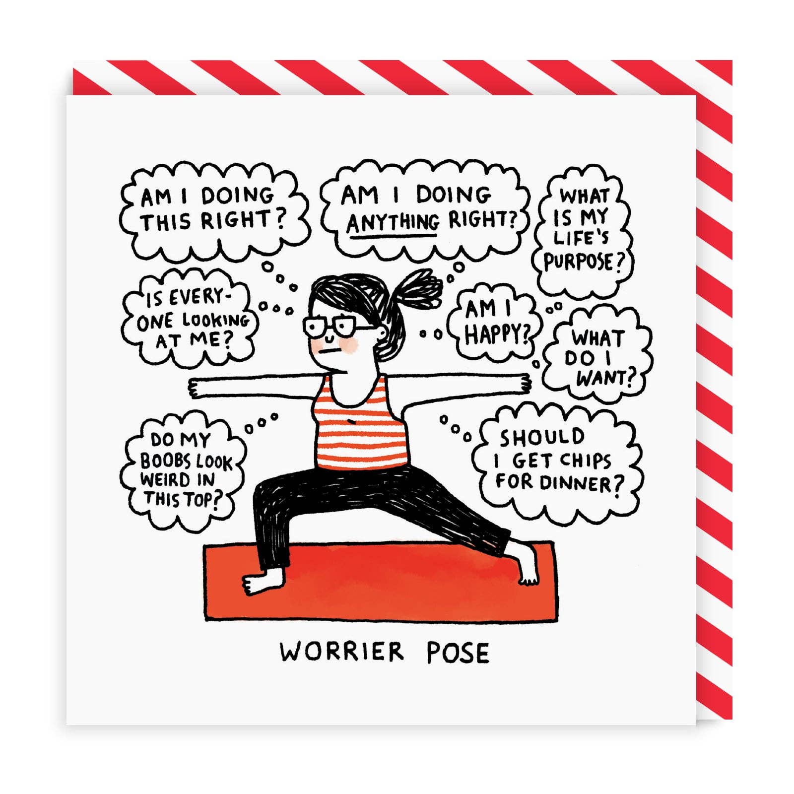 Greeting card "Worrier Pose" -. Fairy Positron