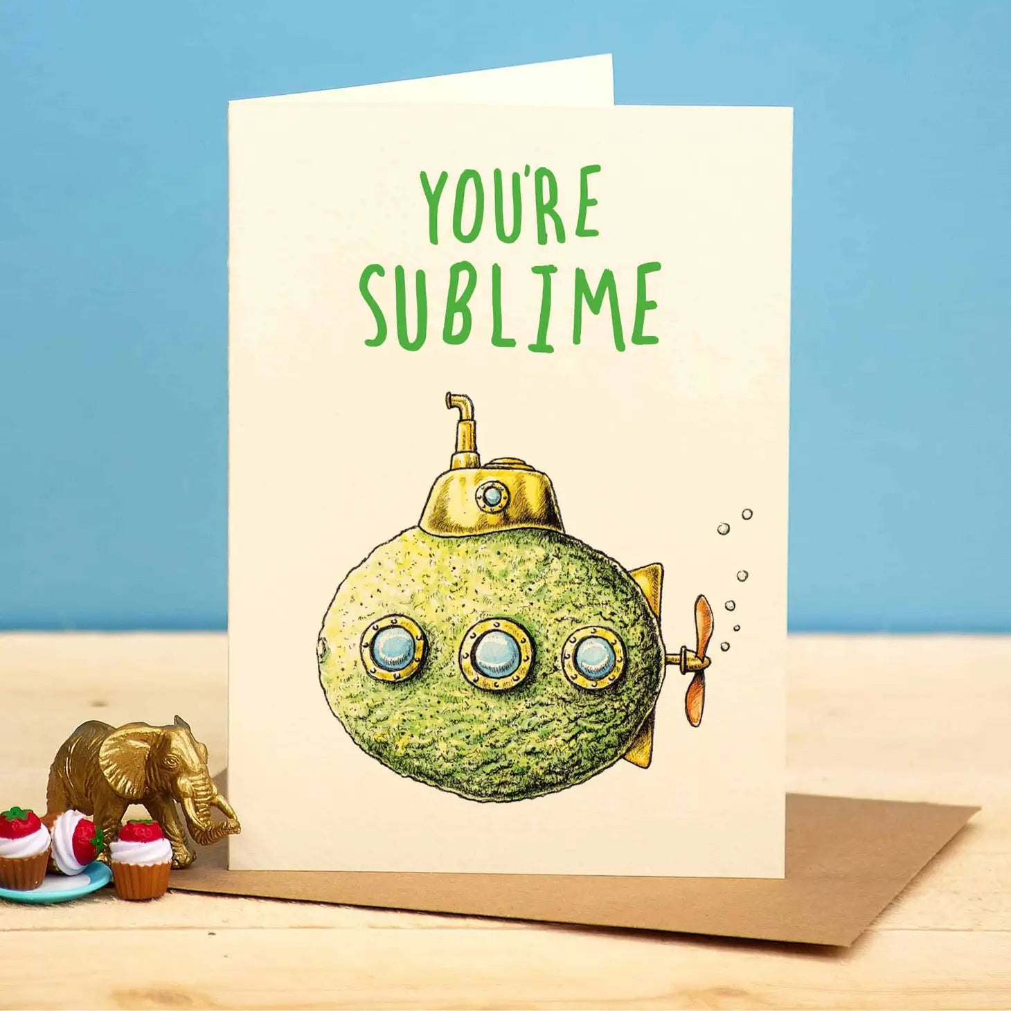 Greeting card lime "You're sublime"