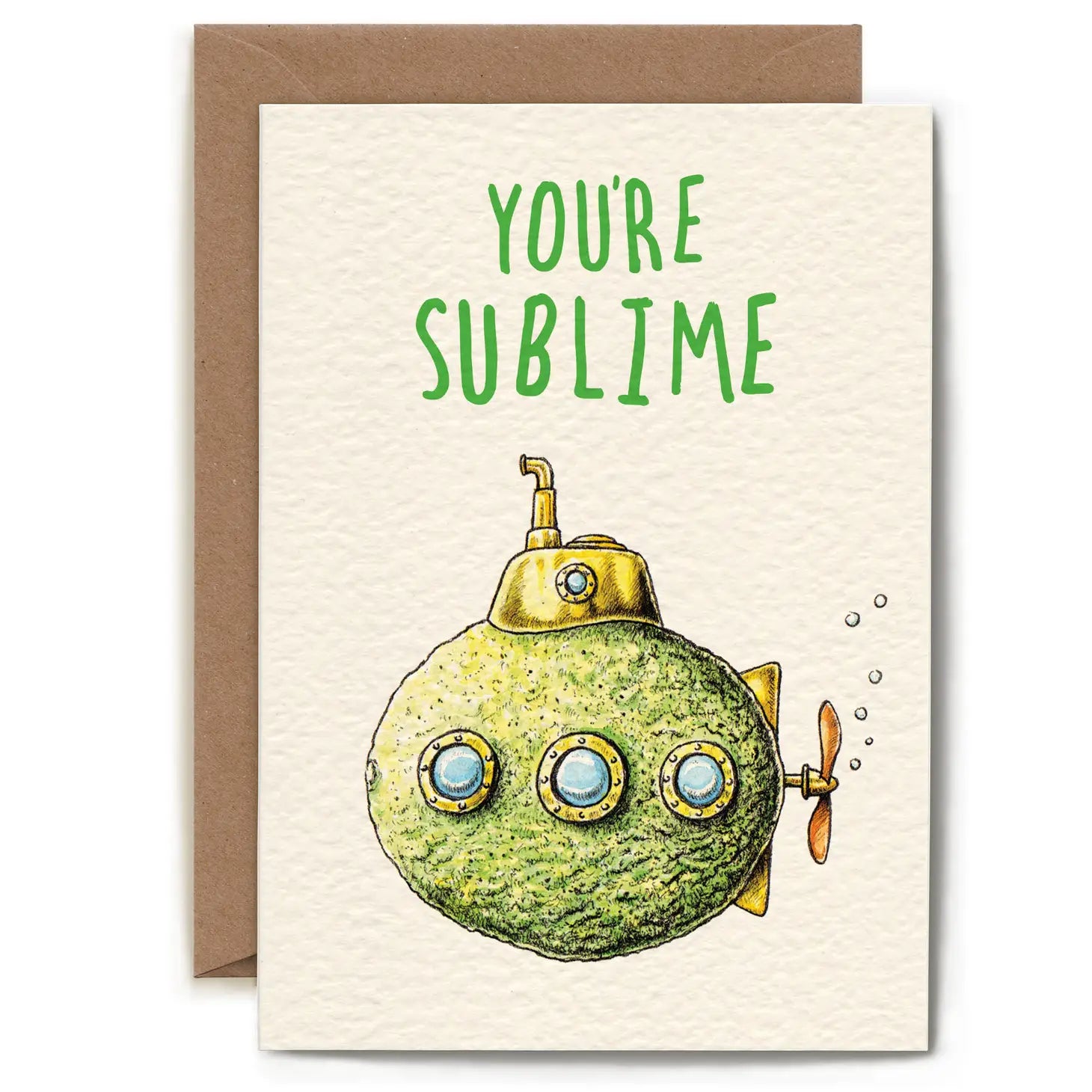 Greeting card lime "You're sublime"