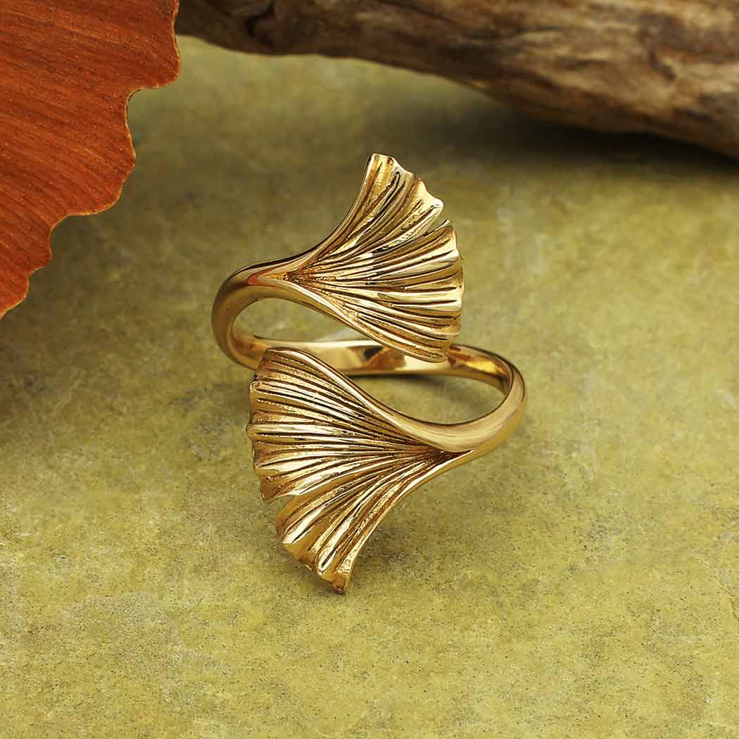 Bronze ring ginkgo leaves - Fairy Positron