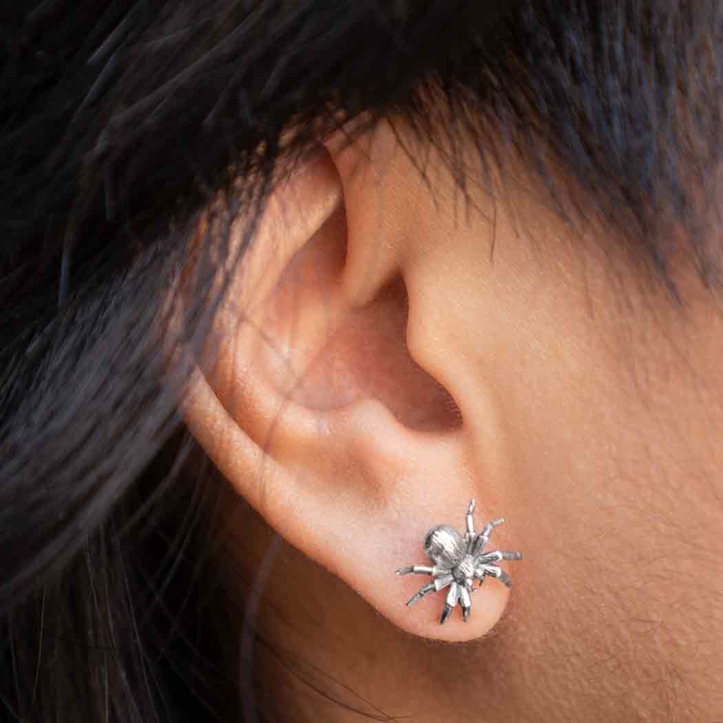 Silver earrings spider - Fairy Positron