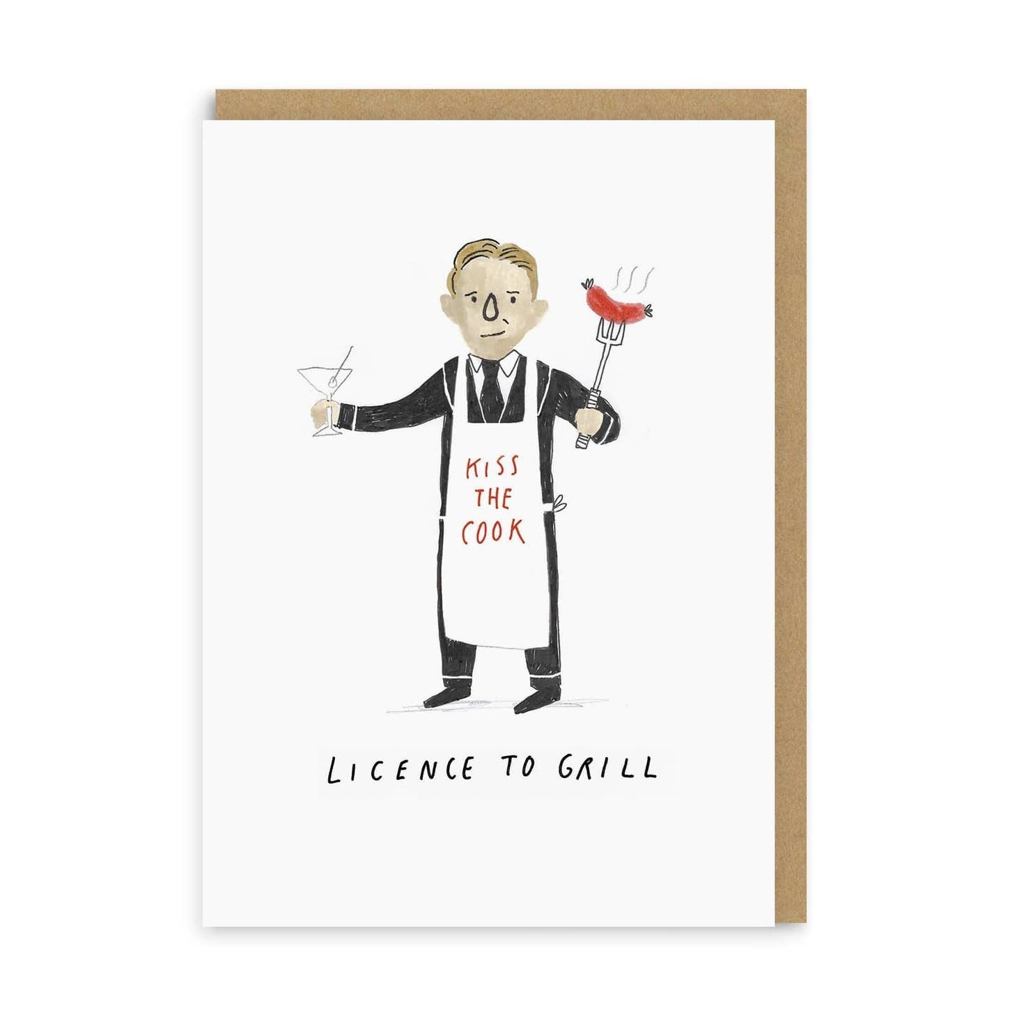 Greeting card "License to grill" - Fairy Positron
