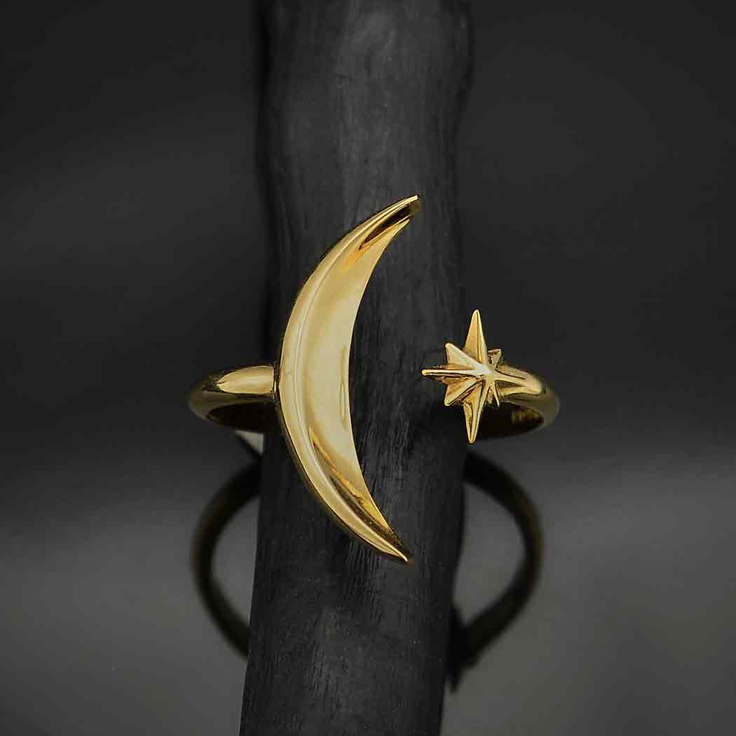 Bronze ring moon & star - Fairy Positron