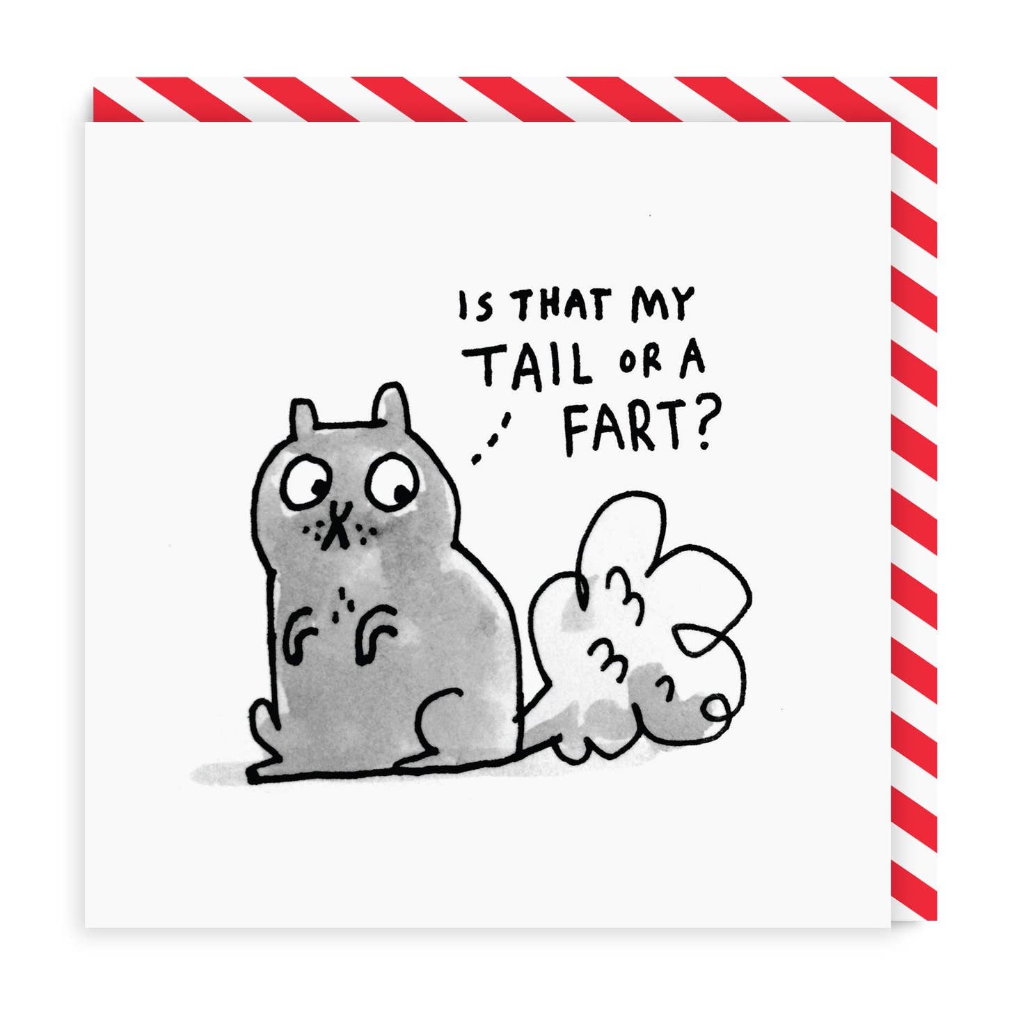 Greeting card "Tail or fart" -. Fairy Positron