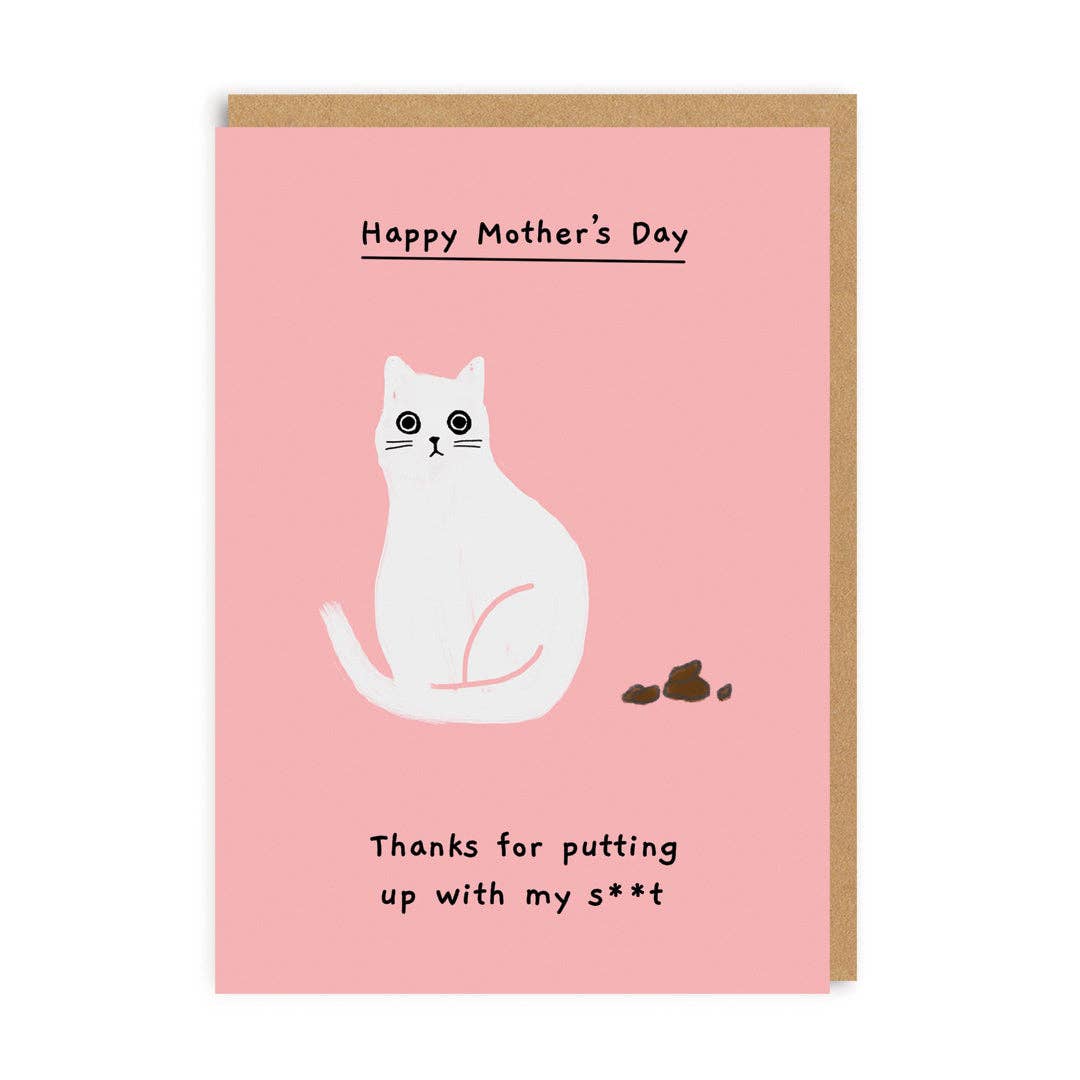 Mother's Day greeting card "Thanks for putting up with my shit" - Fairy Positron
