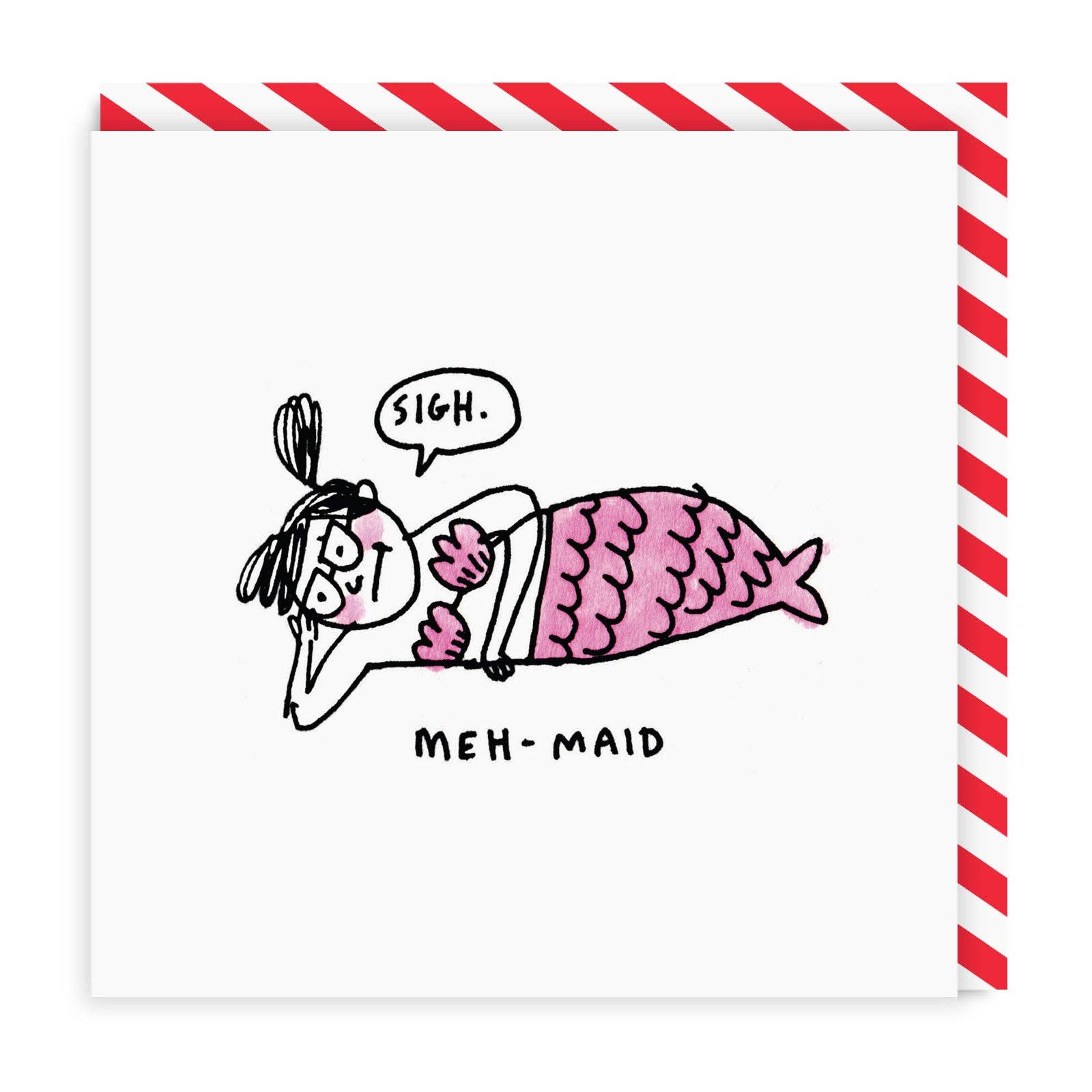 Greeting card "Meh-maid" -. Fairy Positron