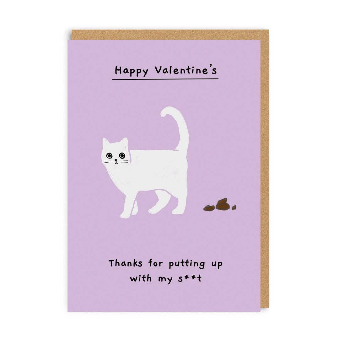 Greeting card Valentine "Thanks for putting up with my shit" - Fairy Positron
