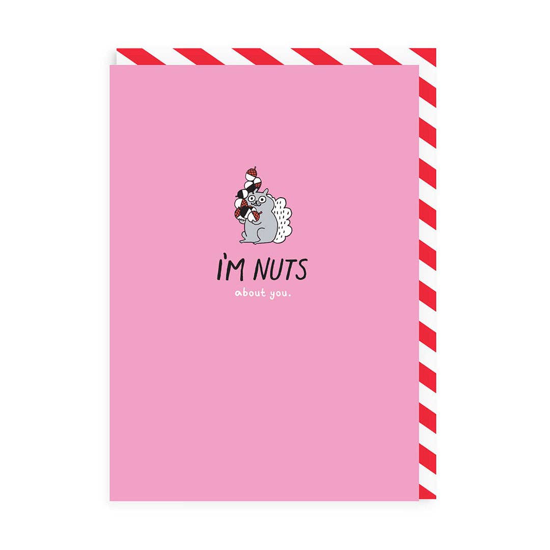 Greeting card with pin "Nuts About You" -. Fairy Positron