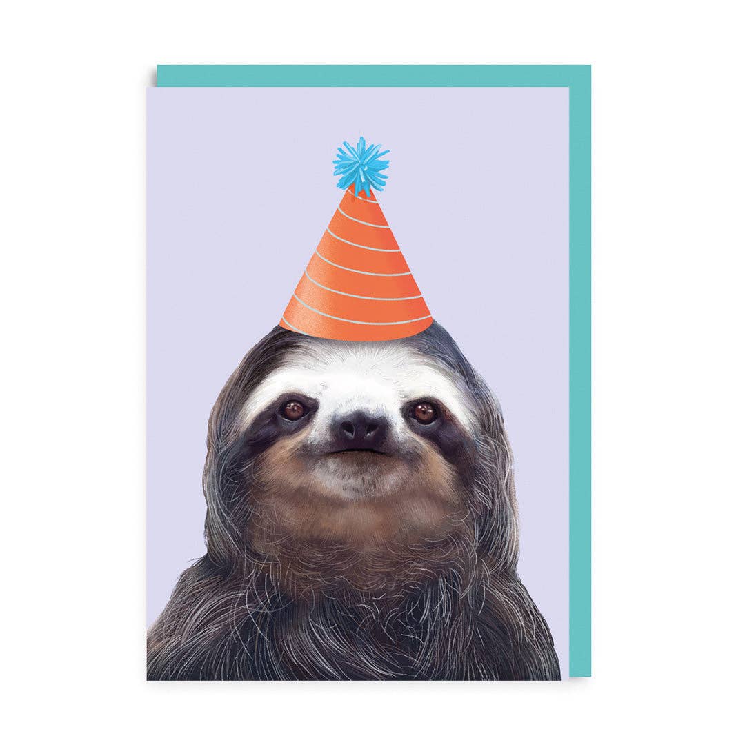 Greeting card "Party sloth" - Fairy Positron