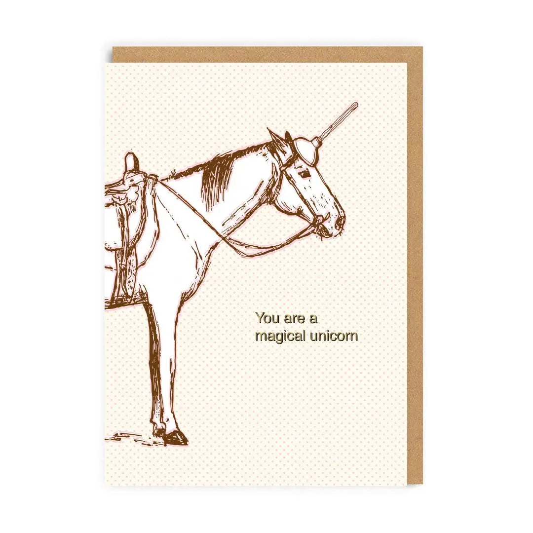 Greeting card "You are a magical unicorn"