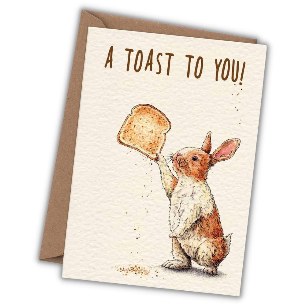Greeting card "A toast to you" - Fairy Positron