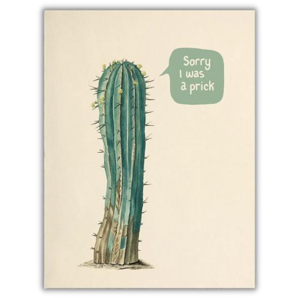 Greeting card cactus "Sorry I was a prick" -. Fairy Positron