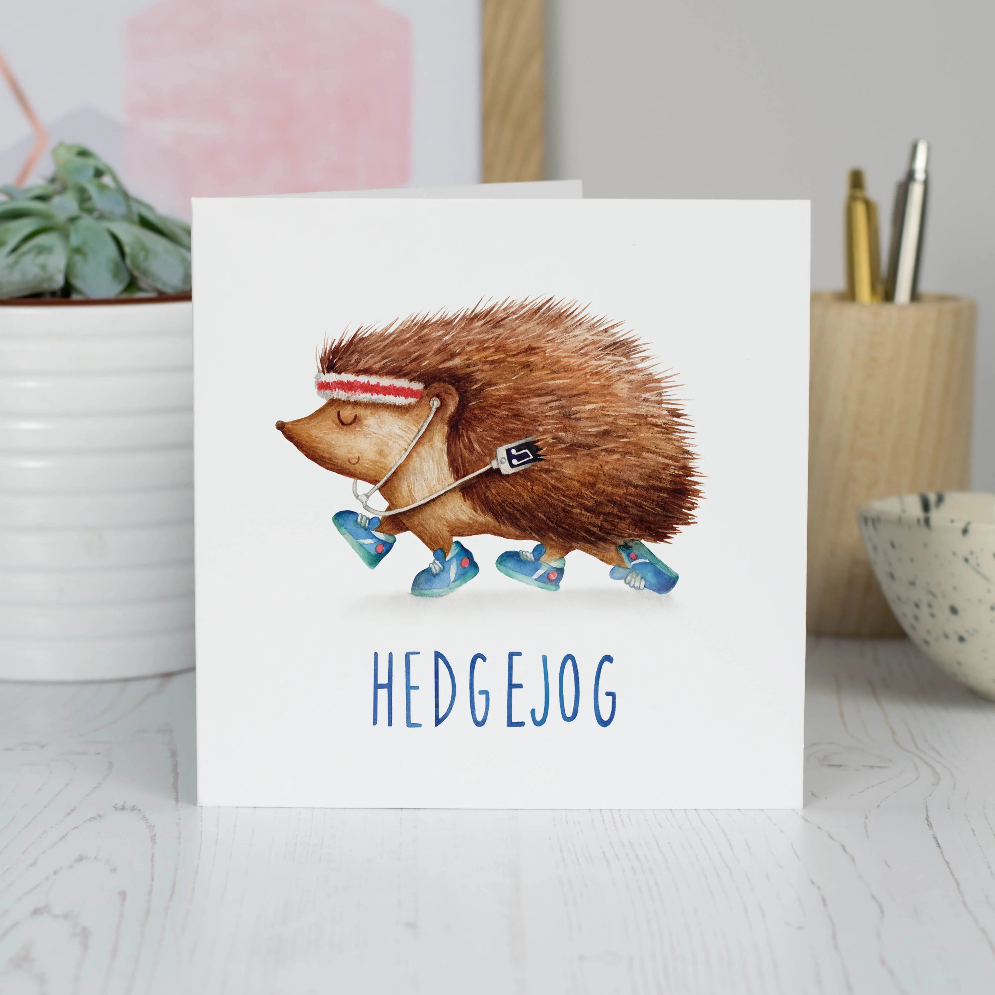 Greeting card hedgehog "Hedge jog" -. Fairy Positron