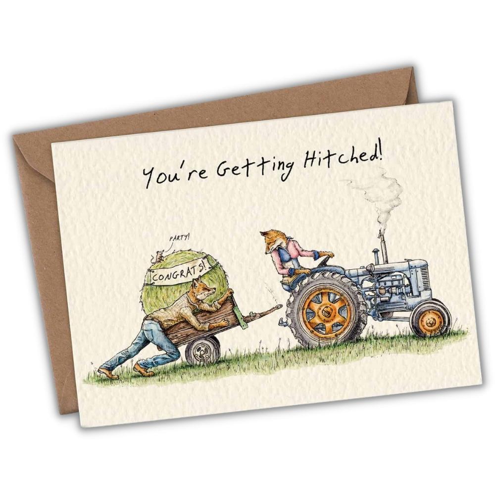 Greeting card marriage/cohabitation "Getting hitched"-.Fairy Positron