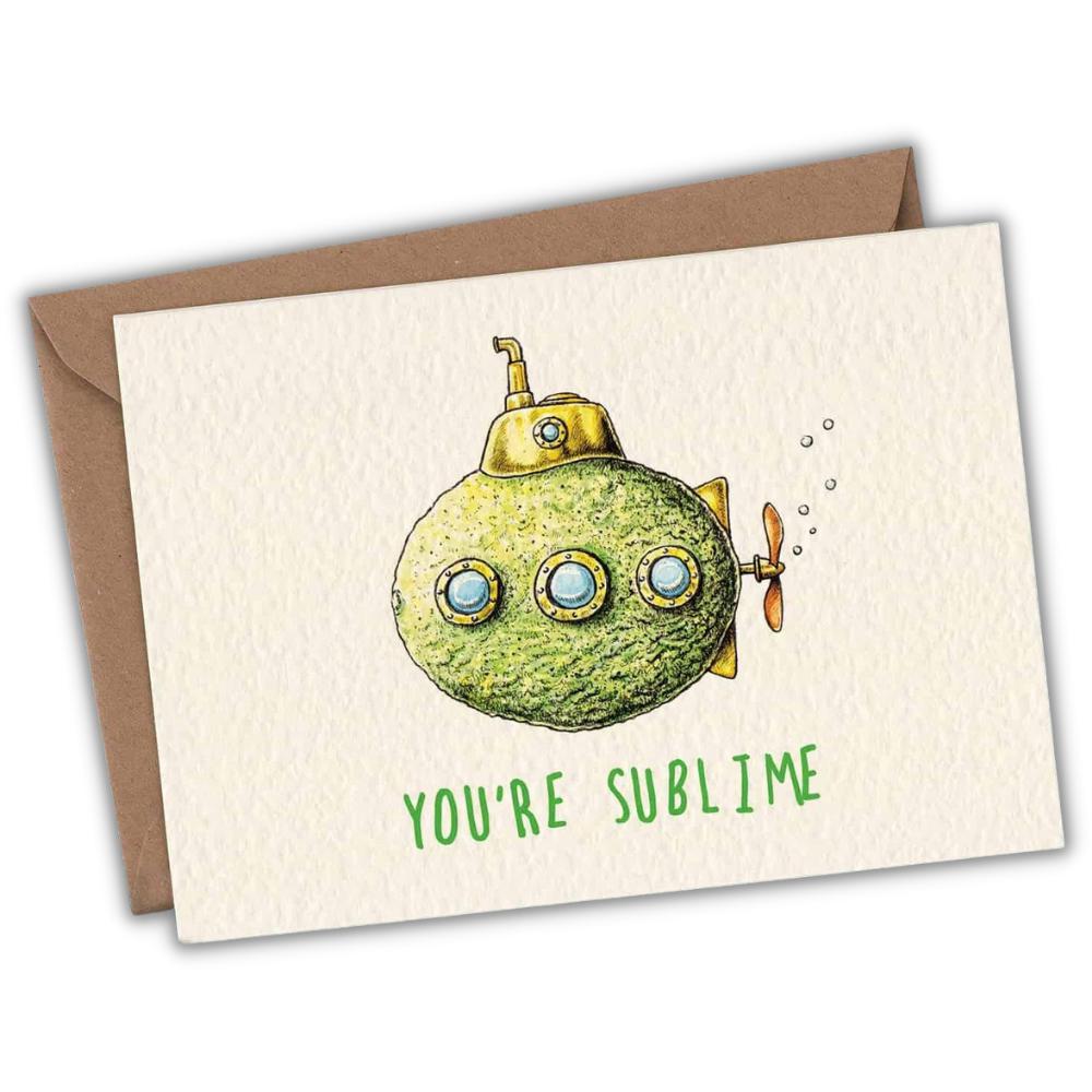 Greeting card lime "You're sublime" -. Fairy Positron