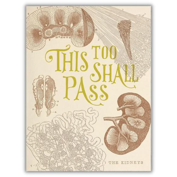 Greeting card kidney "This too shall pass" -. Fairy Positron