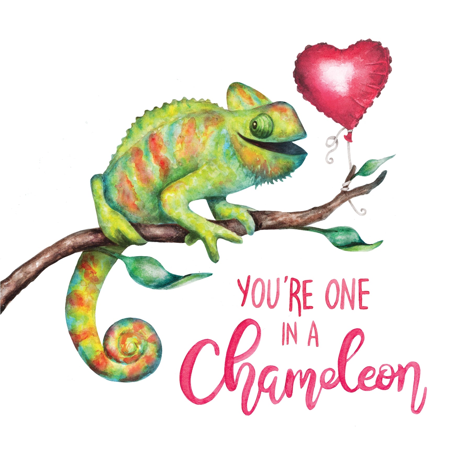 Greeting card "One in a Chameleon" -. Fairy Positron