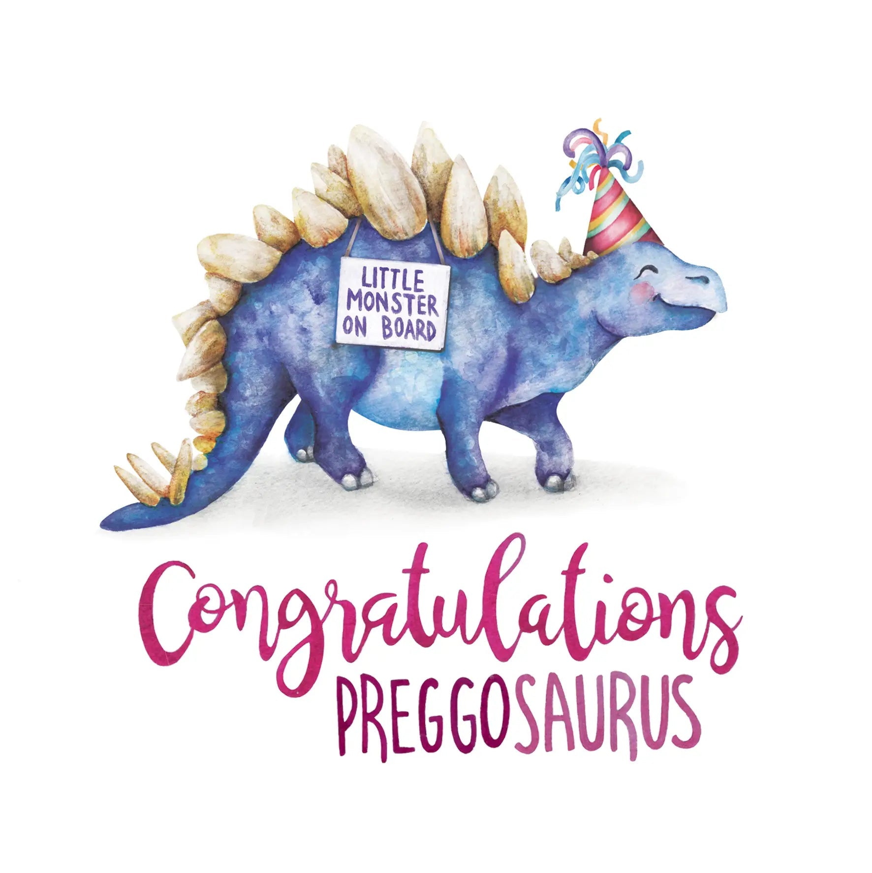 Greeting card "Preggosaurus" -. Fairy Positron