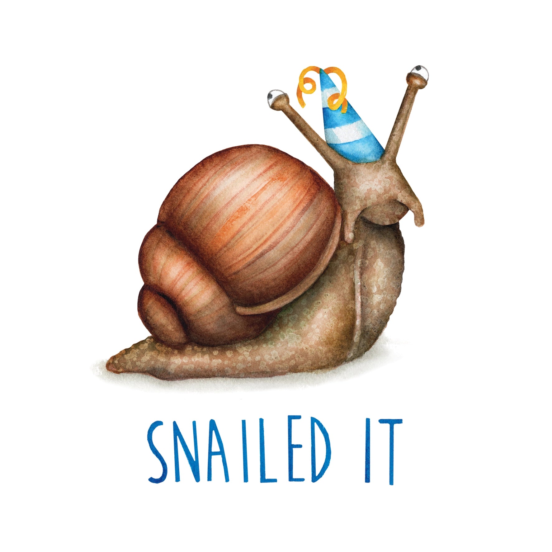 Greeting card snail "Snailed it" - Fairy Positron
