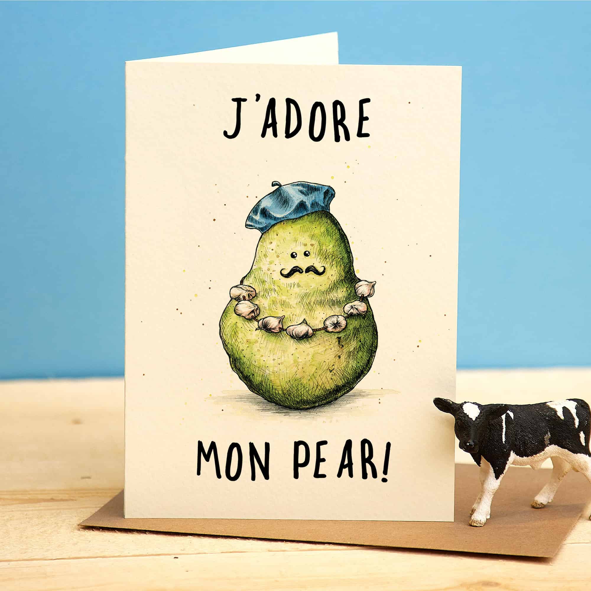Father's Day greeting card "J'adore mon pear" -. Fairy Positron