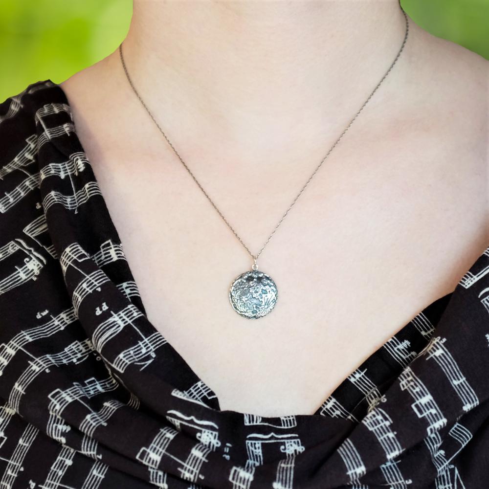 Silver necklace moon - Fairy Positron