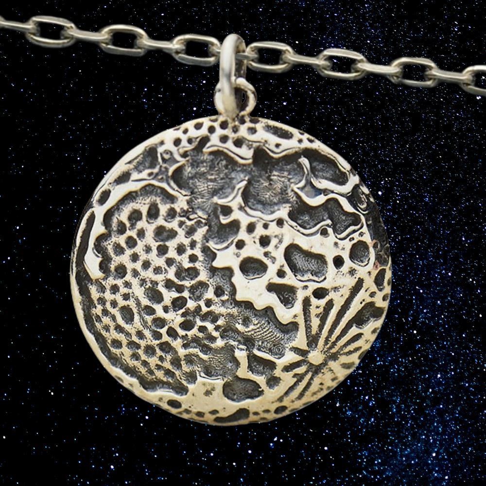 Silver necklace moon - Fairy Positron