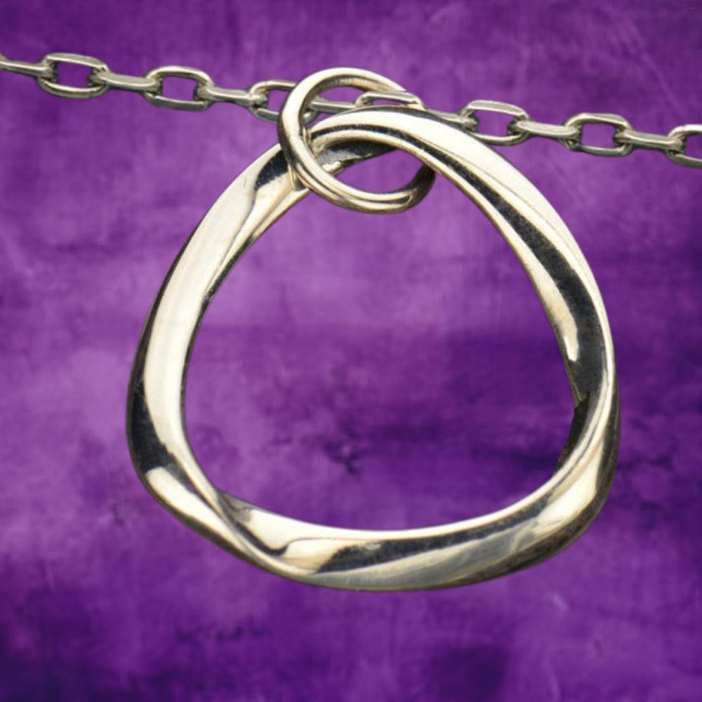Silver necklace möbiusband - Fairy Positron