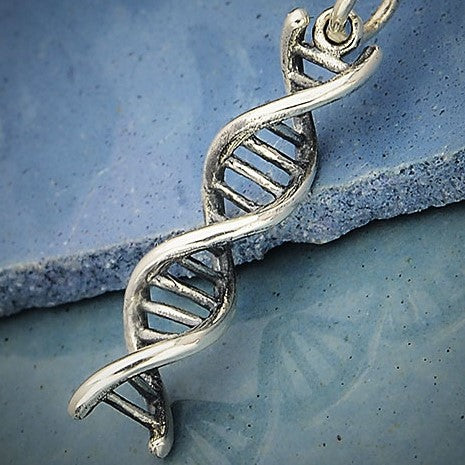 Silver earrings DNA double helix - Fairy Positron