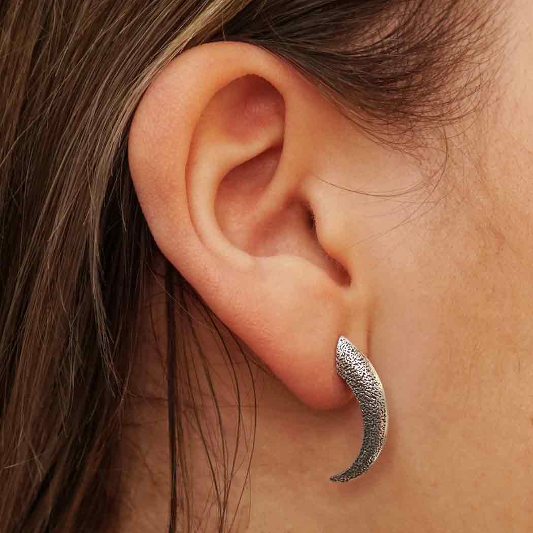 Silver earrings claw - Fairy Positron