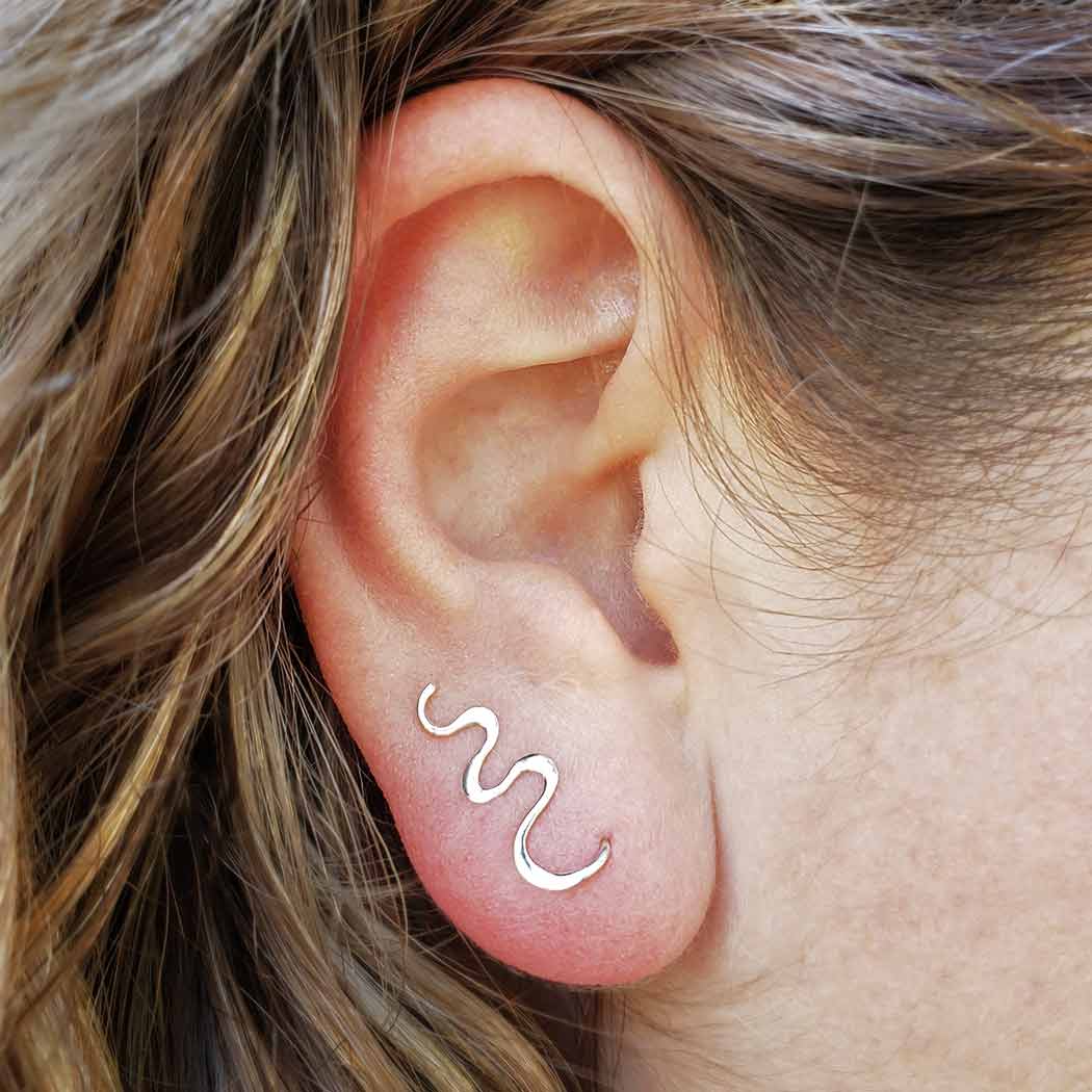 Silver earrings twist - Fairy Positron