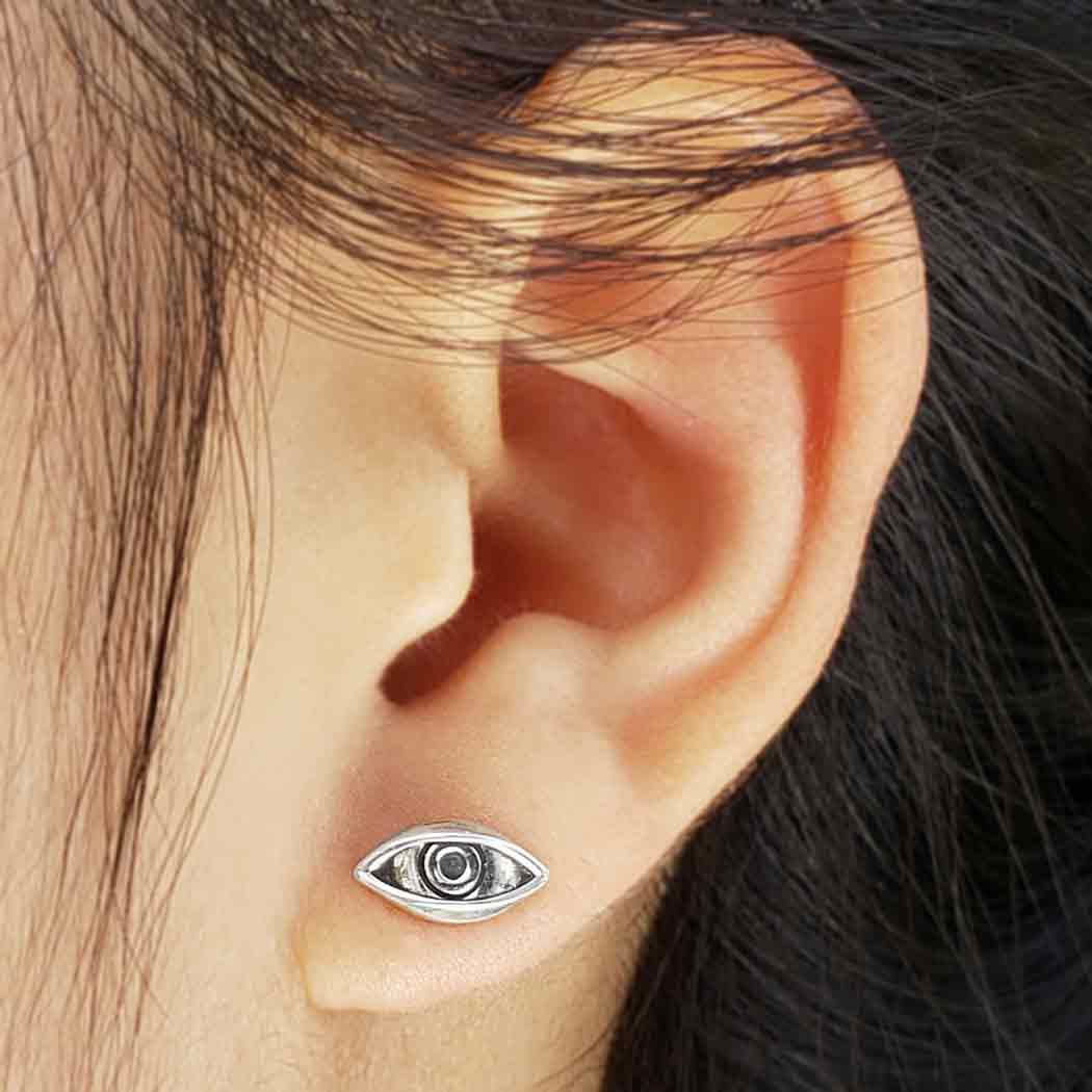 Silver earrings eye - Fairy Positron
