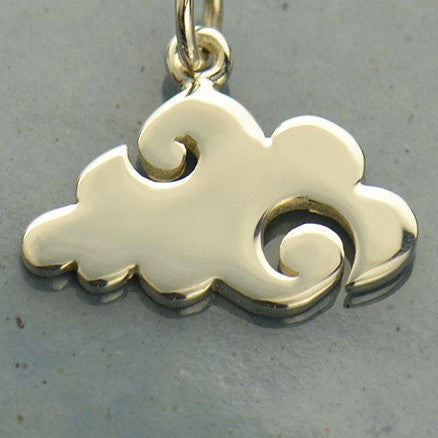 Silver earrings clouds - Fairy Positron