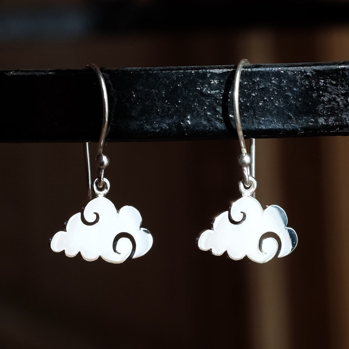 Silver earrings clouds - Fairy Positron
