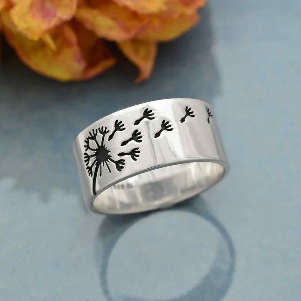 Silver ring dandelion - Fairy Positron